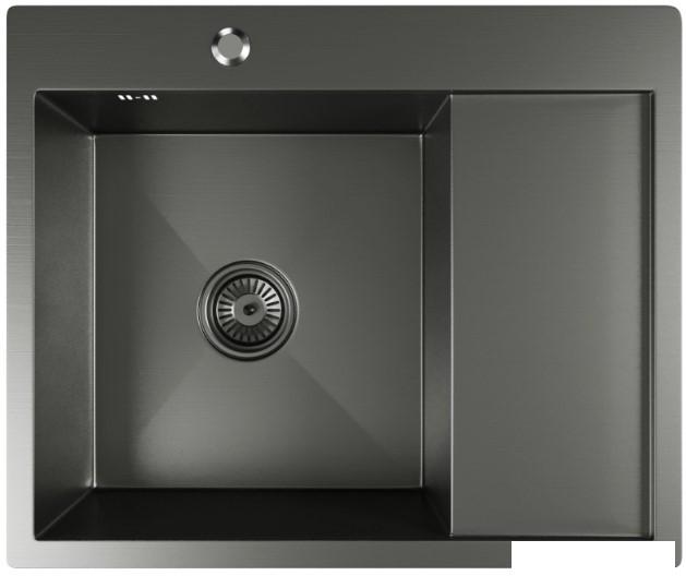 Кухонная мойка Mixline Pro 552926 (черный графит, с сифоном)