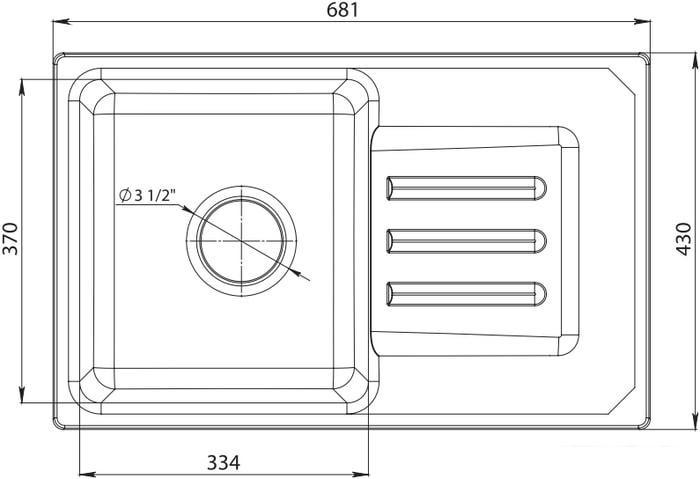 Кухонная мойка GranFest SMART GF-SM680L (песочный)- фото2