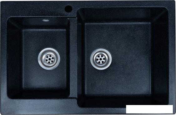 Кухонная мойка Granrus GR-770 K (черный)- фото