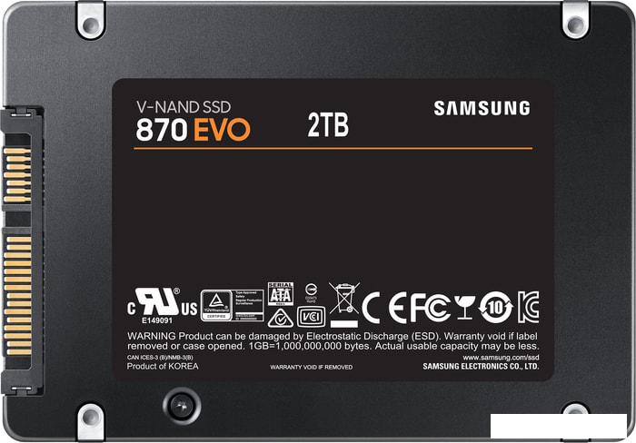 SSD Samsung 870 Evo 2TB MZ-77E2T0BW- фото2