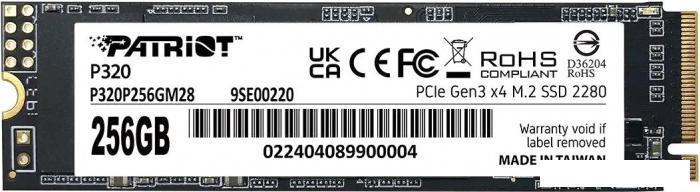 SSD Patriot P320 256GB P320P256GM28- фото