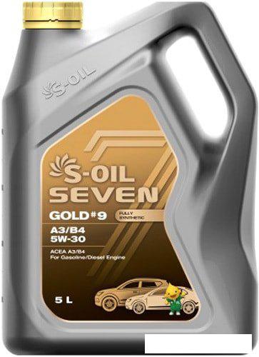 Моторное масло S-OIL SEVEN GOLD #9 A3/B4 5W-30 5л