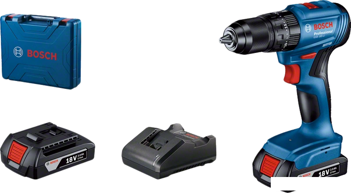 Ударная дрель-шуруповерт Bosch GSB 185-LI Professional 06019K3100 (с 2-мя АКБ, кейс)- фото