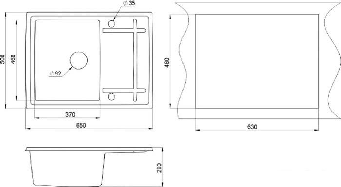 Кухонная мойка Granula 6501- фото2