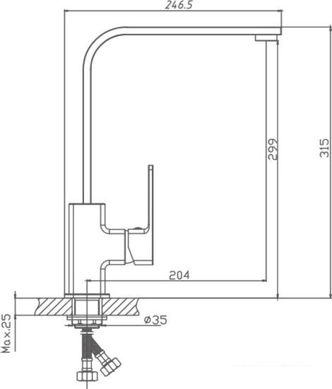 Смеситель Haiba HB70615-7 (черный)- фото2
