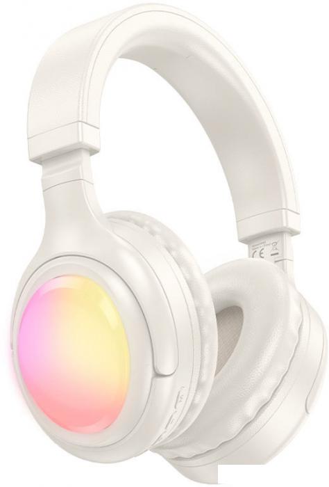 Наушники Hoco W48 (молочный)- фото