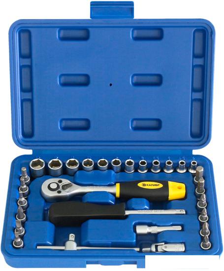 Набор отвертка с битами и головками Калибр НСМ-29 (29 предметов)