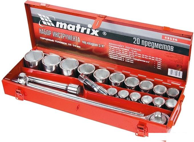 Набор торцевых головок Matrix 13536 (20 предметов)- фото