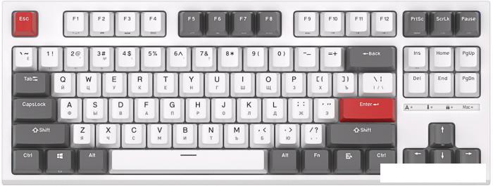 Клавиатура Royal Kludge RK-R87 RGB (белый, RK Blue)- фото