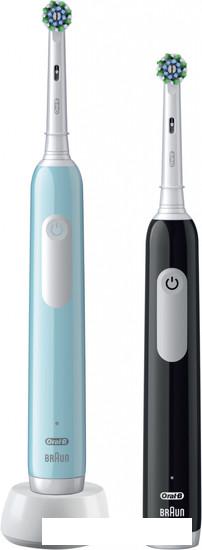 Комплект зубных щеток Oral-B Pro Series 1 D305.523.3H (2 шт, черный/бирюзовый)- фото3