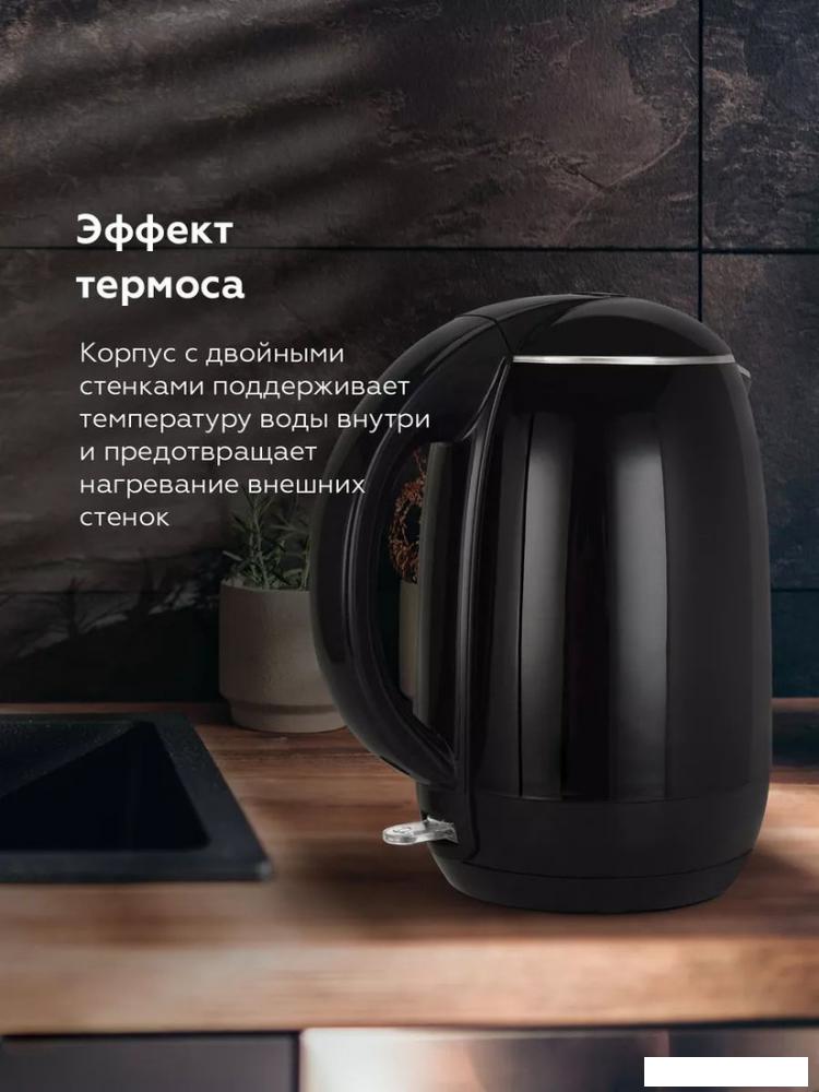 Электрический чайник BQ KT1702P (черный/цветы)- фото3