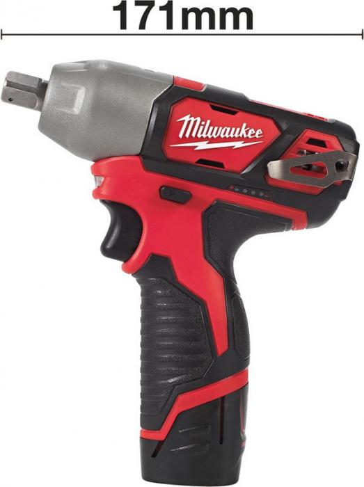 Гайковерт Milwaukee M12 M12BIW12-202C 4933447133 (с 2-мя АКБ, кейс)- фото4