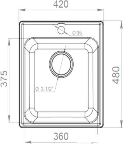 Кухонная мойка GranFest QUARZ Z-17 (черный)- фото4
