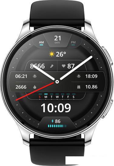 Умные часы Amazfit POP 3R (серебристый, с силиконовым ремешком)- фото3