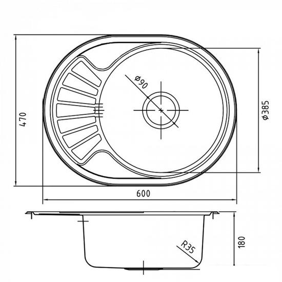 Кухонная мойка IDDIS Suno SUN65SDi77- фото3