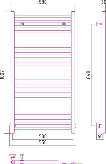 Полотенцесушитель Сунержа Модус 1000x500 00-0250-1050- фото3