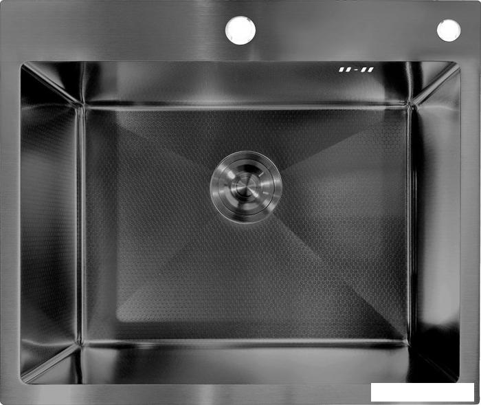 Кухонная мойка Asteria A6050NB-D (черный декор)
