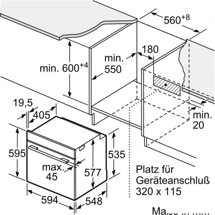 Электрический духовой шкаф Bosch Serie 8 HBG7341B1- фото4