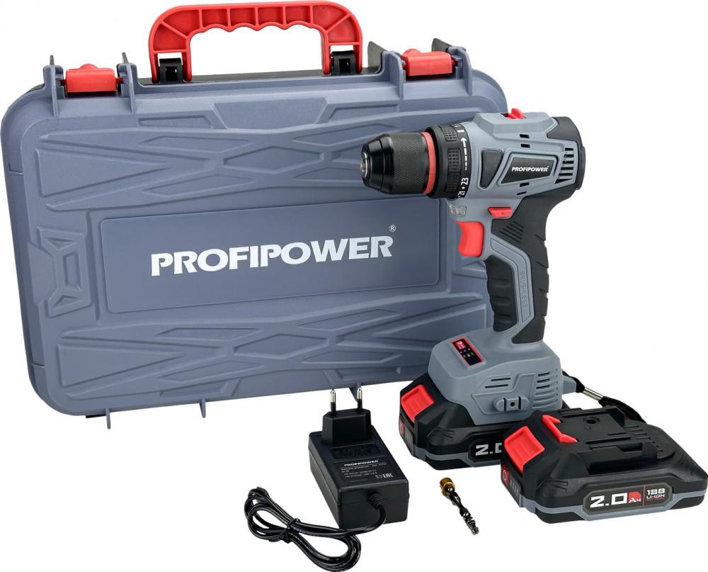Дрель-шуруповерт Profipower MKBL-18B (с 2-мя АКБ, кейс)- фото