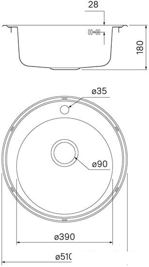 Кухонная мойка IDDIS Basic BAS51S0i77- фото3