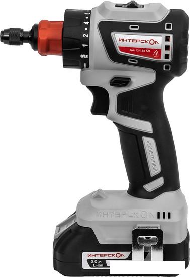 Дрель-шуруповерт Интерскол Комби ДА-13/18В (с 2-мя АКБ, кейс)- фото3