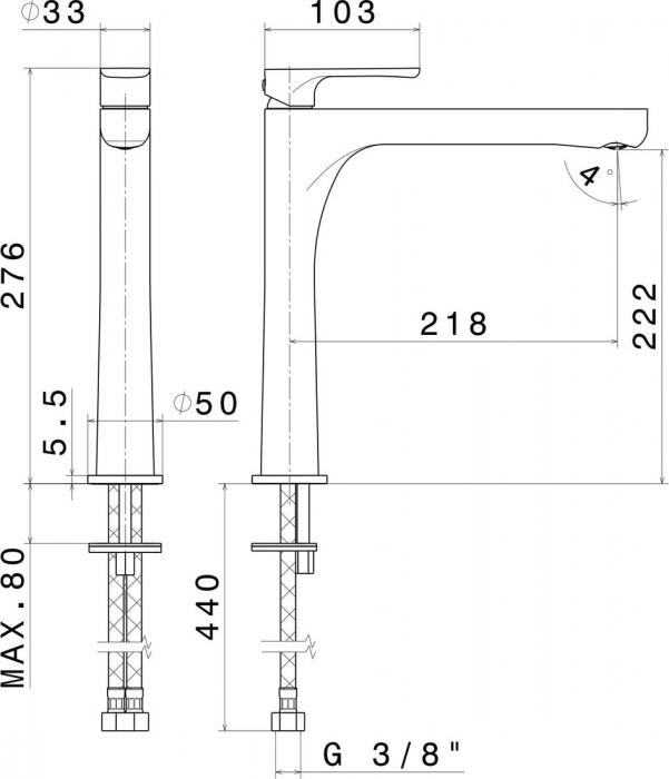 Смеситель Kerama Marazzi Ole 69415KM.01.093- фото2
