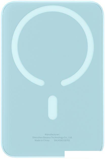 Внешний аккумулятор Baseus Magnetic Mini Air Wireless Fast Charge Power Bank 20W 10000mAh (голубой)- фото2