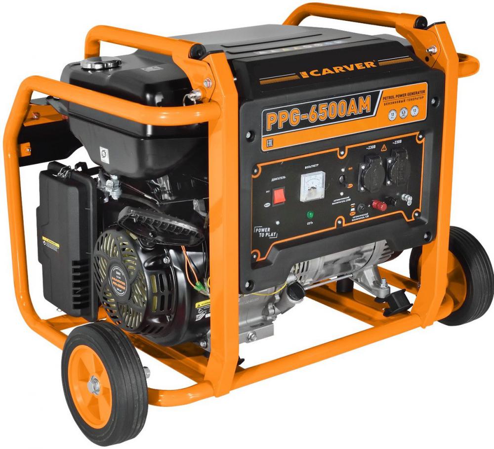 Бензиновый генератор Carver PPG-6500AM- фото