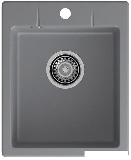 Кухонная мойка GranFest QUARZ GF-UR-240 (темно-серый)- фото