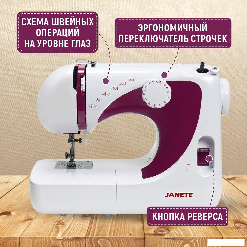 Электромеханическая швейная машина Janete 565 (Purple 683C)- фото3