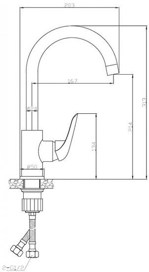 Смеситель Esko Cairo CI 519- фото2