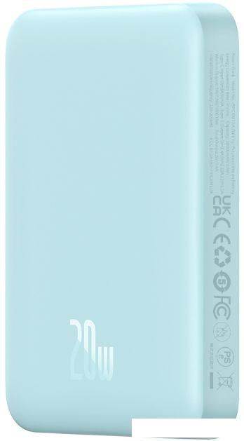 Внешний аккумулятор Baseus Magnetic Mini Air Wireless Fast Charge Power Bank 20W 10000mAh (голубой)- фото3