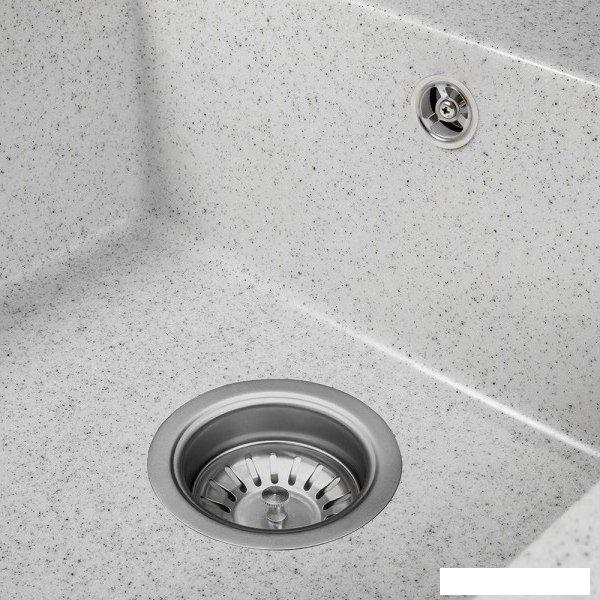 Кухонная мойка Saniteco Fama (серый с сифоном)- фото3