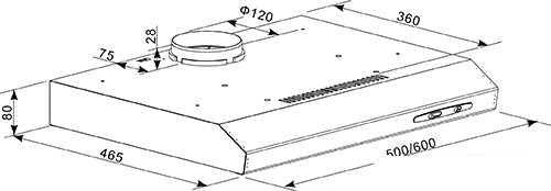 Кухонная вытяжка Oasis (Making Oasis Everywhere) PO-60S (A)- фото2