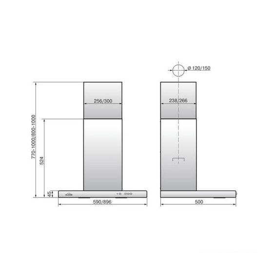 Кухонная вытяжка Elikor Квадра 60П-650-К3Д 210265 (антрацит)- фото2