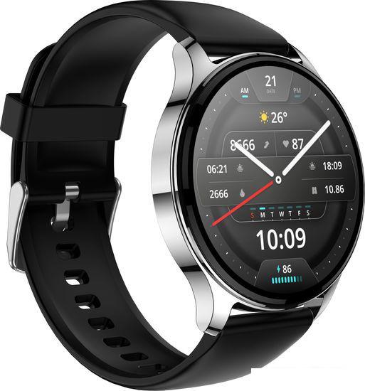 Умные часы Amazfit POP 3R (серебристый, с силиконовым ремешком)- фото2