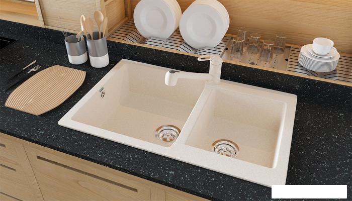 Кухонная мойка Ulgran U-505 (ультра-черный)- фото2