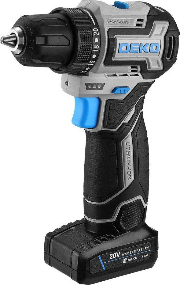 Дрель-шуруповерт Deko Loner 20V PRO 085-1010 (с 2-мя АКБ, кейс)- фото2