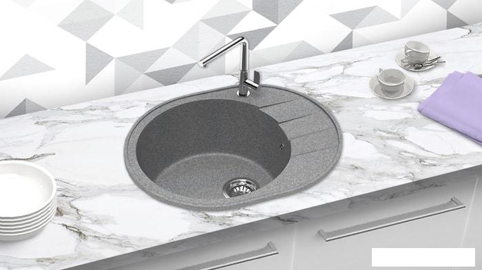 Кухонная мойка Berge BR-6201 (графитовый матовый)- фото2