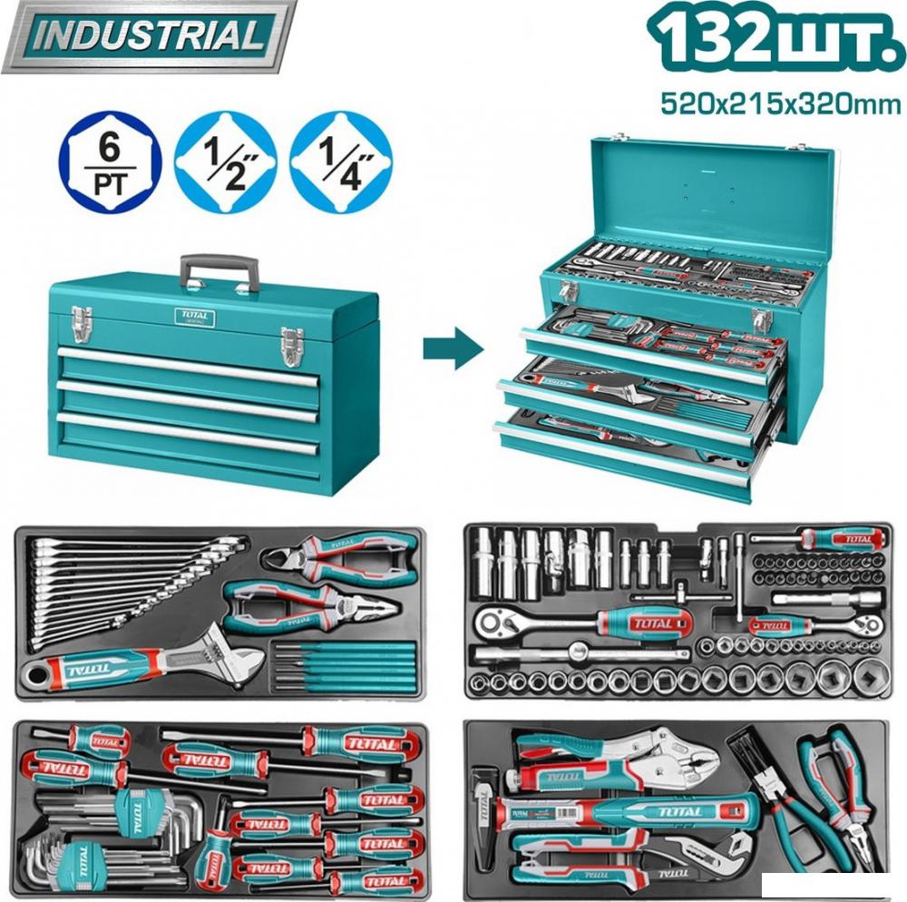 Универсальный набор инструментов Total THPTCS71321 (132 предмета)- фото2