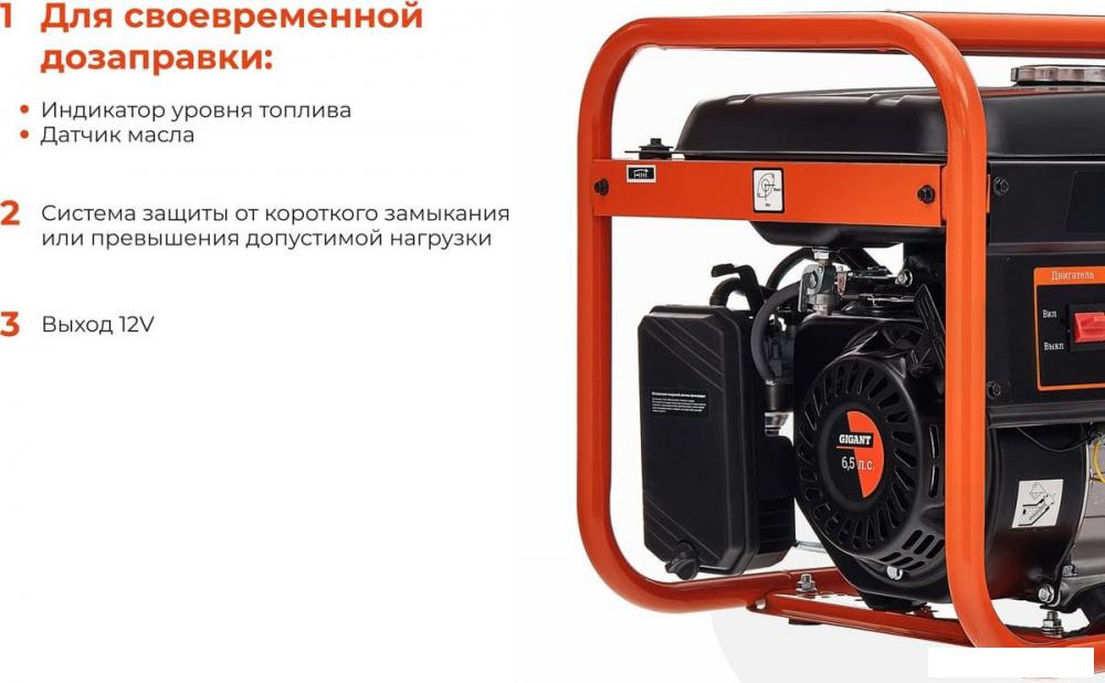 Бензиновый генератор Gigant GGL-2900- фото3