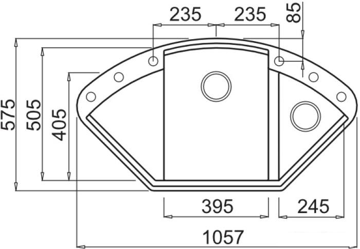 Кухонная мойка Elleci Easy Corner Bianco Antico 62- фото2
