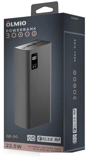Внешний аккумулятор Olmio QR-30 30000mAh (серый)- фото3