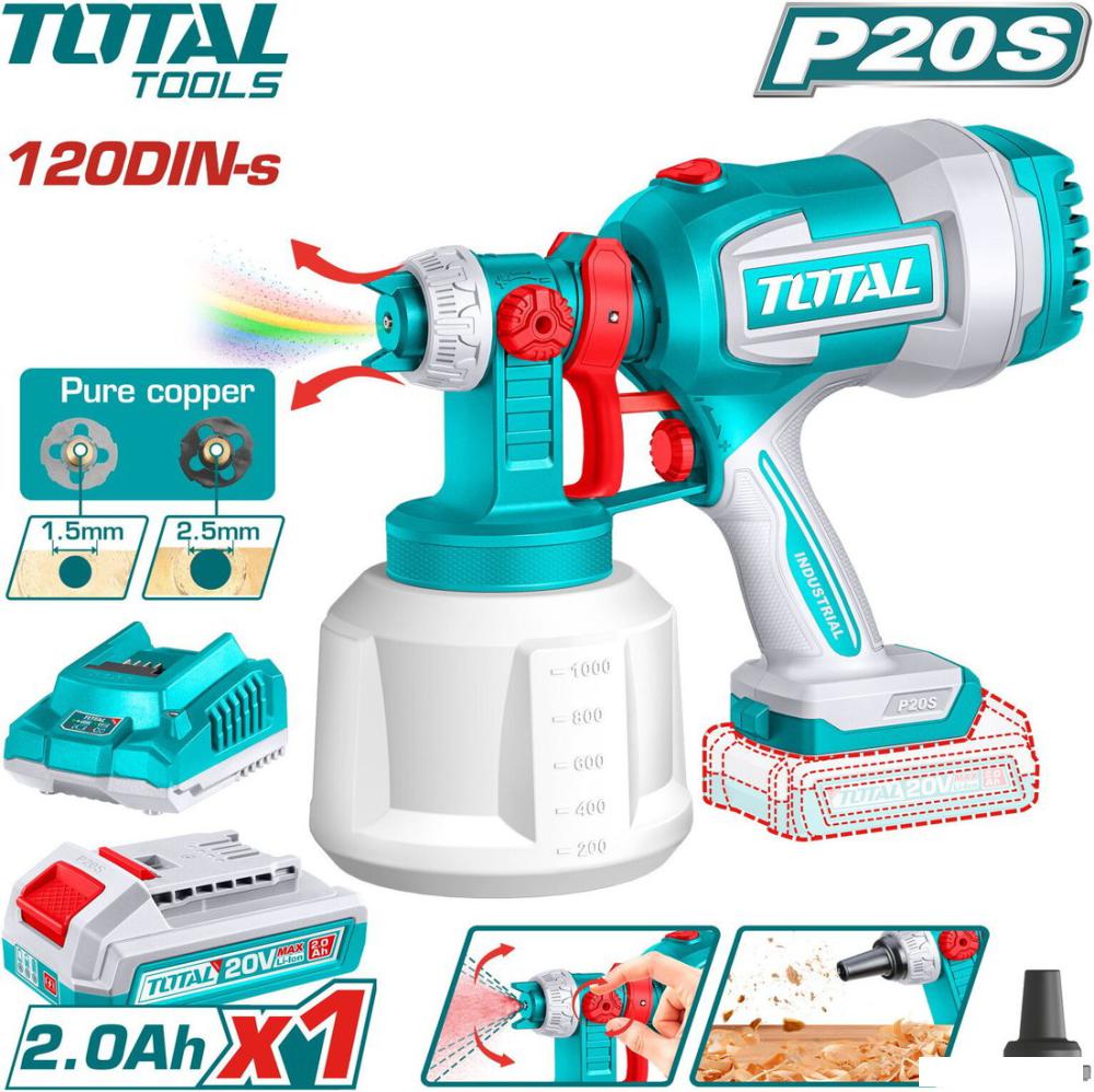 Краскораспылитель Total TSGLI20042 (с 1-им АКБ)