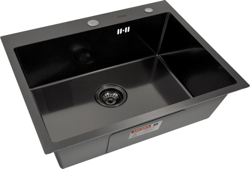 Кухонная мойка ARFEKA Eco AR PVD Nano Decor 70x50 (черный)