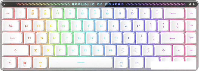 Клавиатура ASUS ROG Falchion Moonlight White (ASUS RX Low Profile Red)- фото
