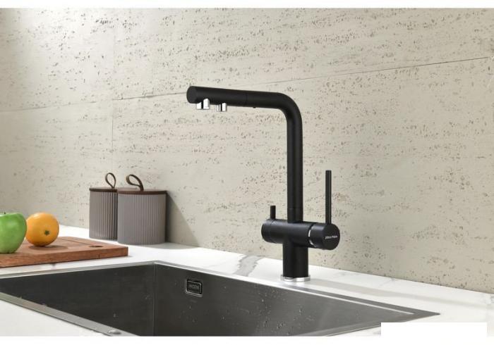 Смеситель Paulmark Serpentine Se213222-418 (черный/черный металлик)- фото2