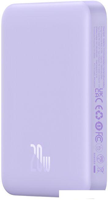 Внешний аккумулятор Baseus Magnetic Mini Air Wireless Fast Charge Power Bank 20W 10000mAh (сиреневый)- фото3