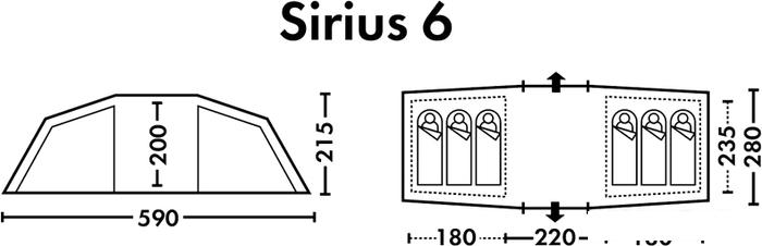Кемпинговая палатка FHM Sirius 6 (серый/синий)- фото4
