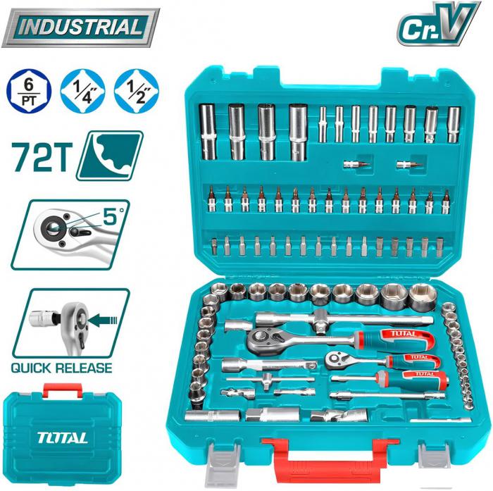 Универсальный набор инструментов Total THT421942 (94 предмета)